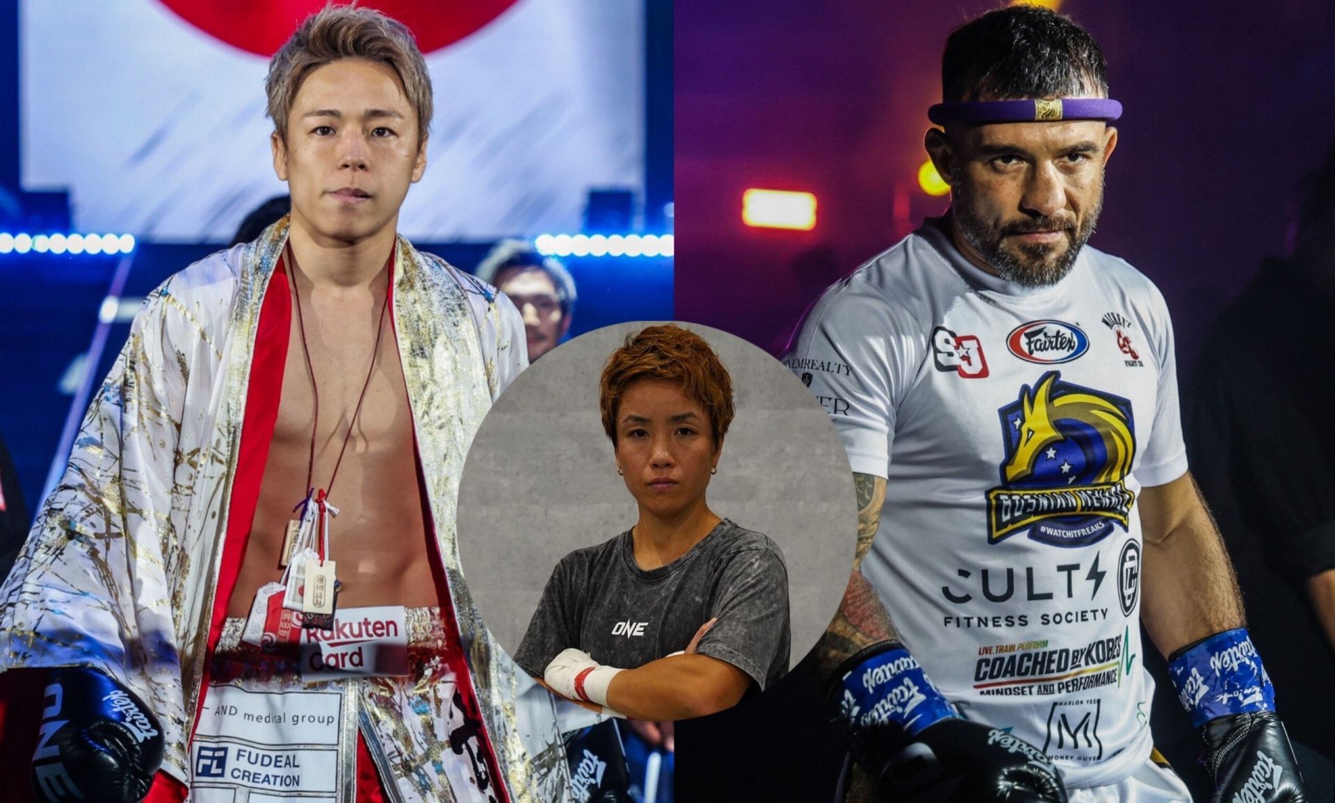 (From left) Takeru Segawa, Kana Morimoto, and Denis Puric. [Images: ONE Championship]