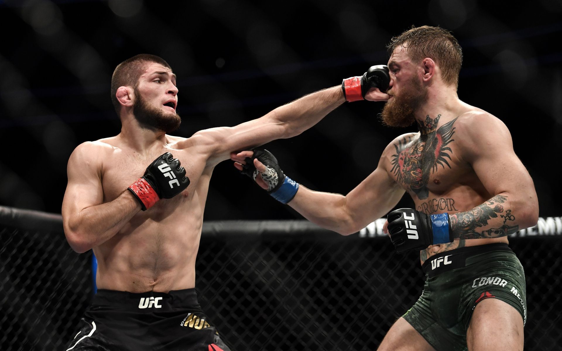 Khabib Nurmagomedov (left) and Conor McGregor (right) in action at UFC 229. [Images courtesy: Getty Images]