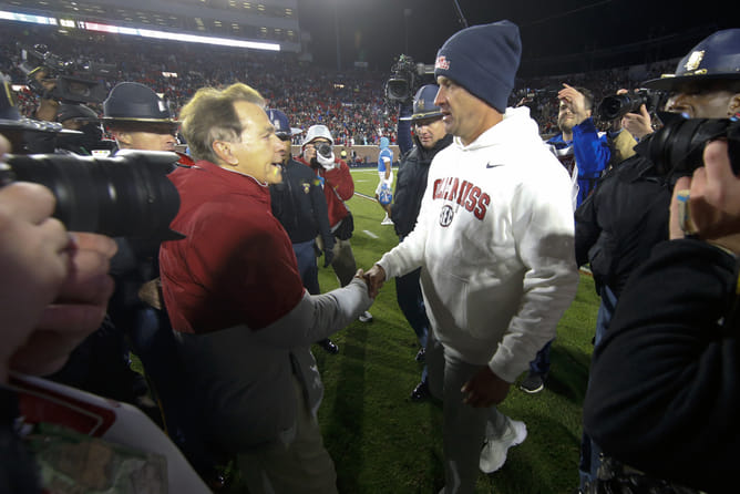"Lane Kiffin is gone": CFB fans erupt over Nick Saban's latest comments amid Ole Miss HC's pending LSU decision