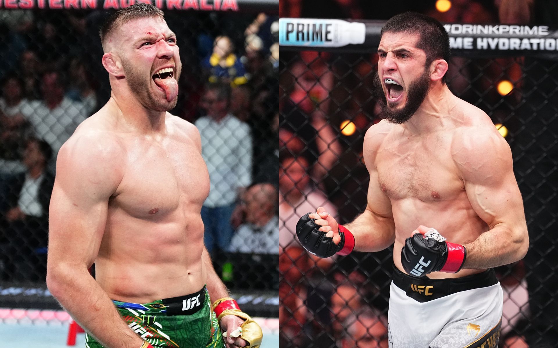 Dricus du Plessis (left) credits Islam Makhachev