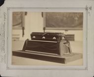 Garfield's casket lying in state at the Capitol Rotunda (Image via Wikimedia Commons)