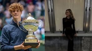 PICTURES: Jannik Sinner's girlfriend Laila Hasanovic turns up the style in autumn colours with classic high-neck coat and knee-high boots combo