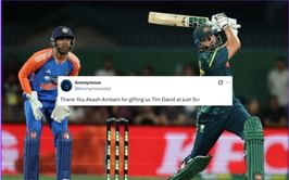 "India’s getting beaten by an RCBian in every match" - Fans react to Tim David's explosive 38-ball 74 in AUS vs IND 2025 3rd T20I