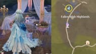 Fallen Wish Highlands event site location (Image via Sportskeeda Gaming/Infold Games)