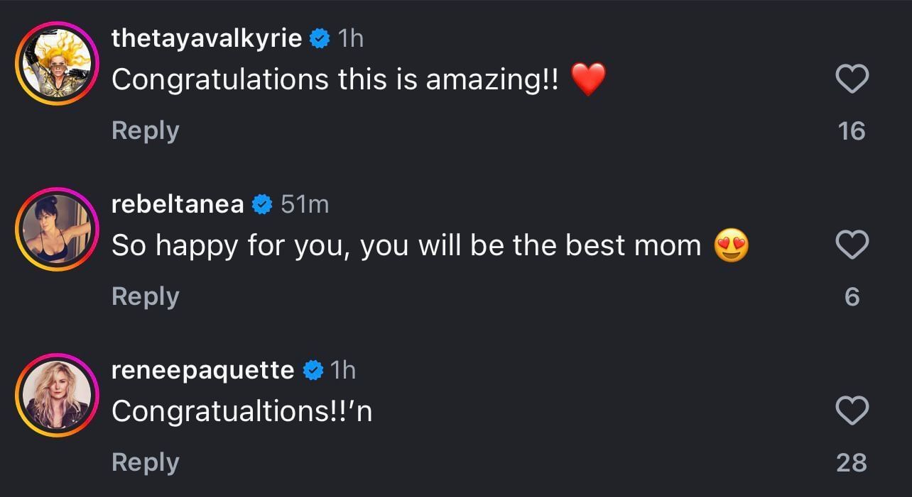 AEW stars react to Torrie&#039;s announcement [Screenshot via @torriewilson on Instagram]