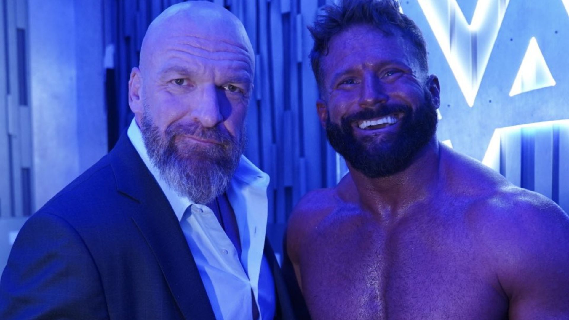 Zack Ryder with Triple H backstage in WWE [Image: Triple H on Twitter]