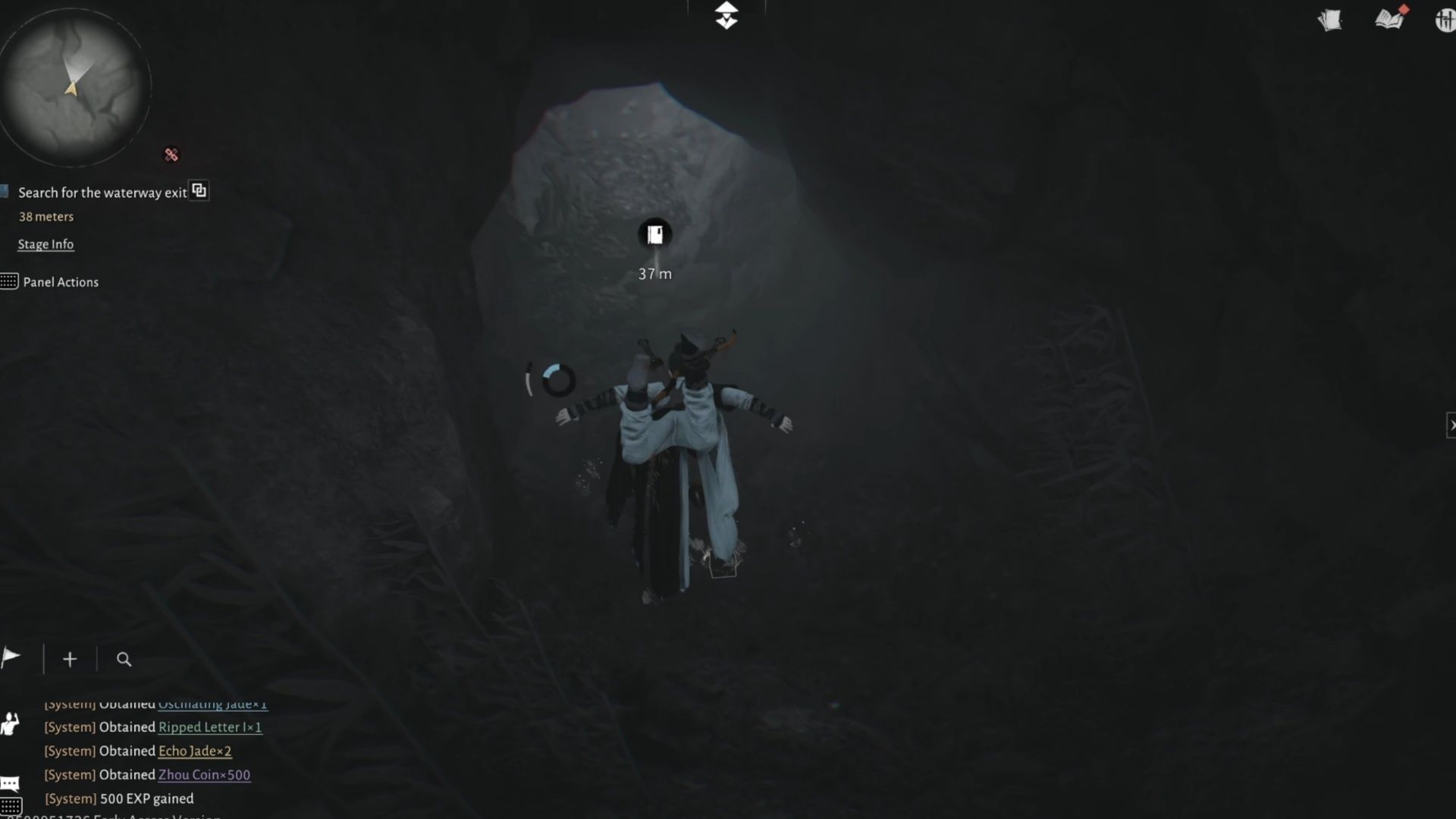 The swimming route isn&#039;t too long, but there are rewards if you&#039;re brave enough to go out of your way for them (Image via NetEase)