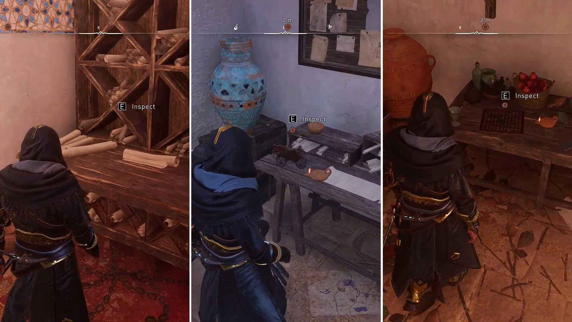 Interact with these elements downstairs (Image via Ubisoft)