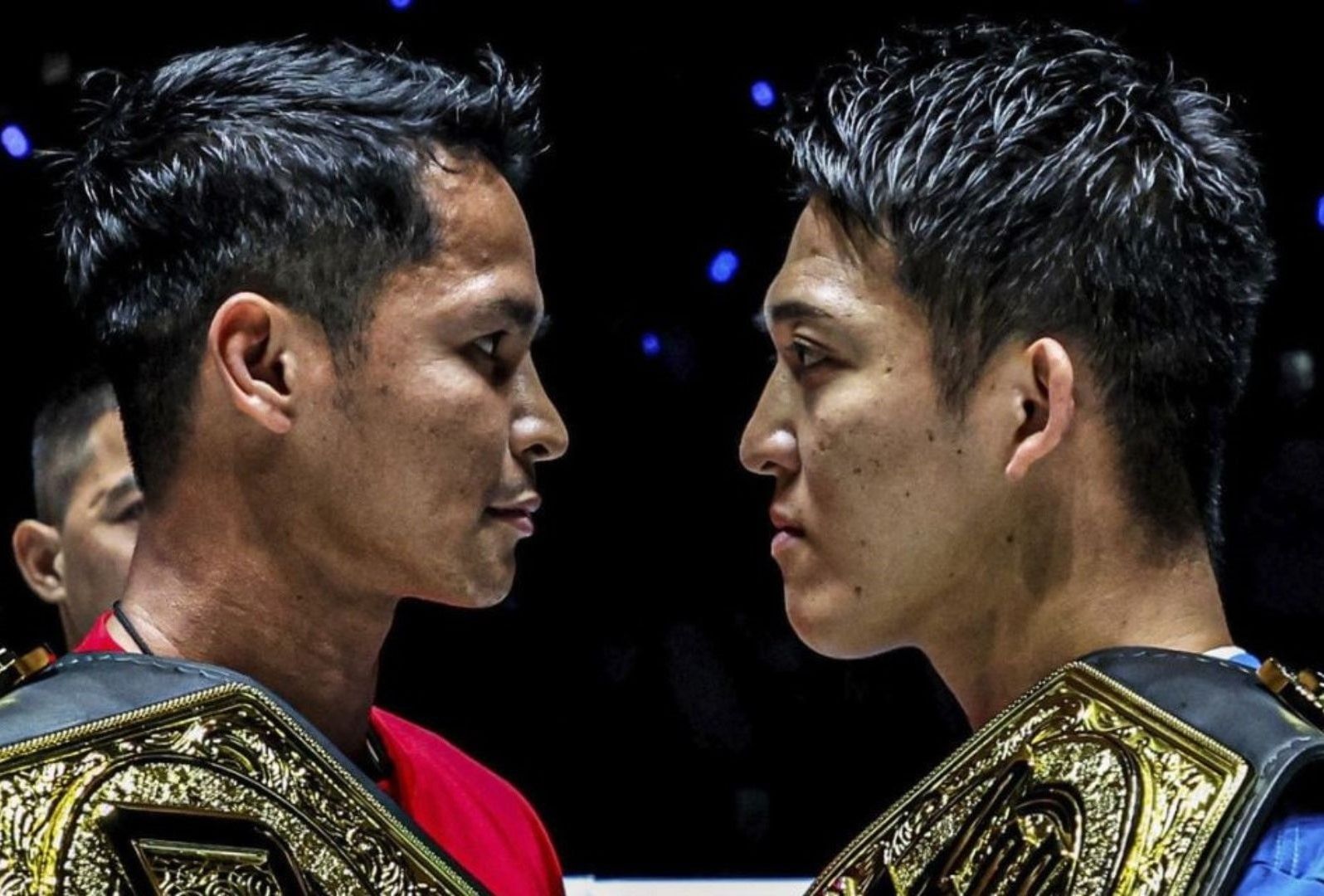 Top featherweight kickboxers Superbon and Masaaki Noiri -- Photo by ONE Championship