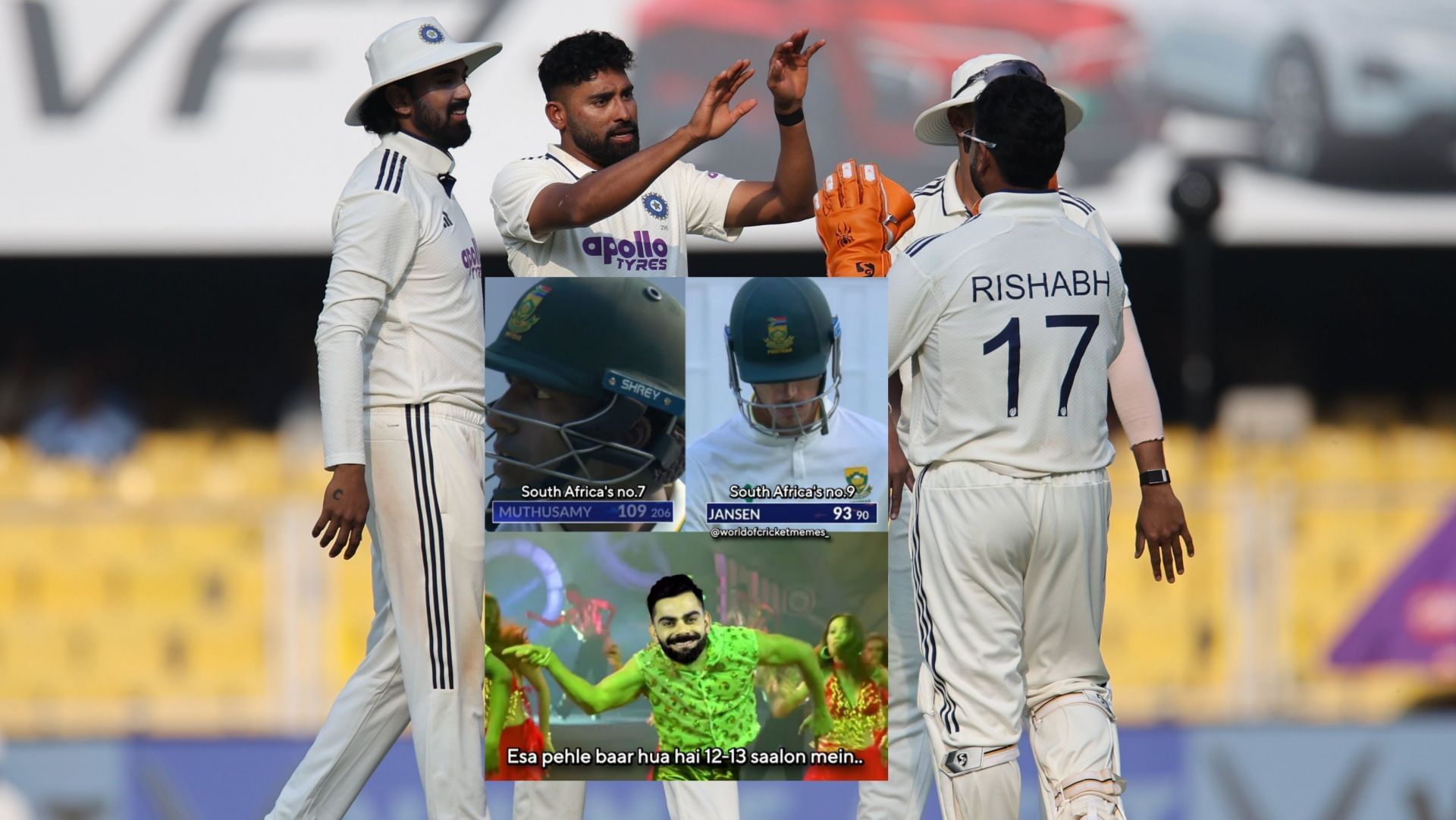 Top memes from Day 2 of 2nd IND vs SA Test. (Images: X - @BCCI, Instagram -  worldofcricketmemes_ )