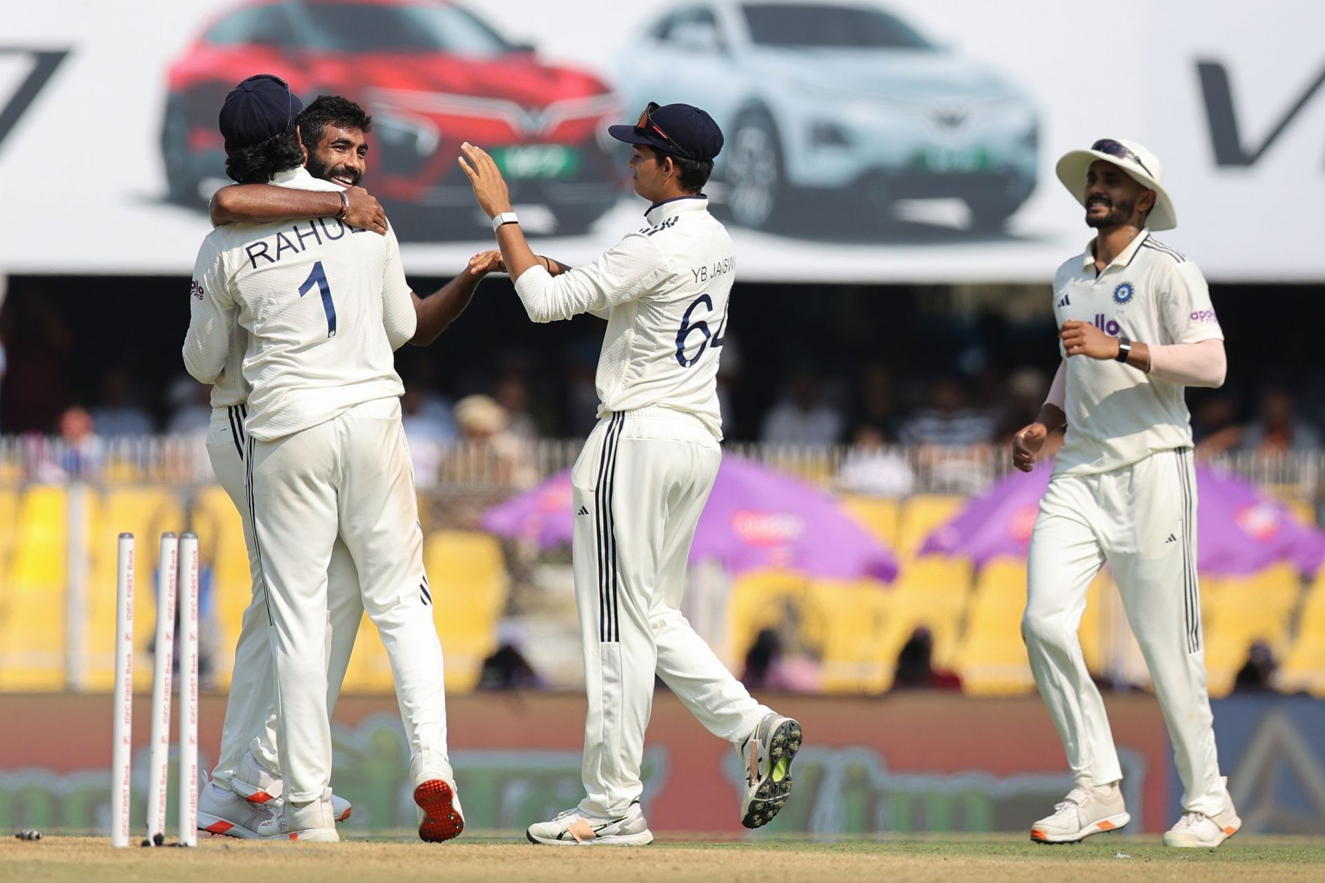Jasprit Bumrah picked up a solitary wicket on Day 1 of the Guwahati Test. [P/C: BCCI/X]