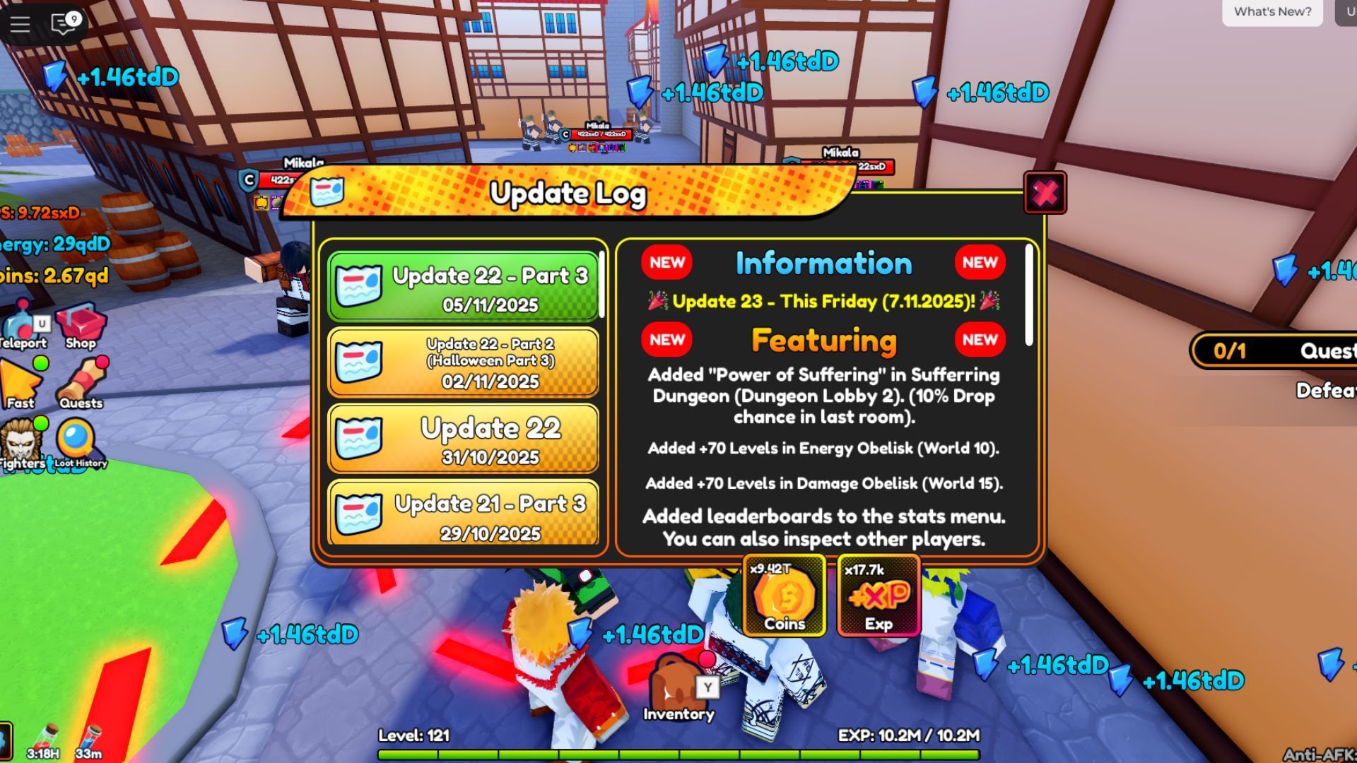 Developers have added Power of Suffering to Dungeon Lobby 2 (Image via Roblox)