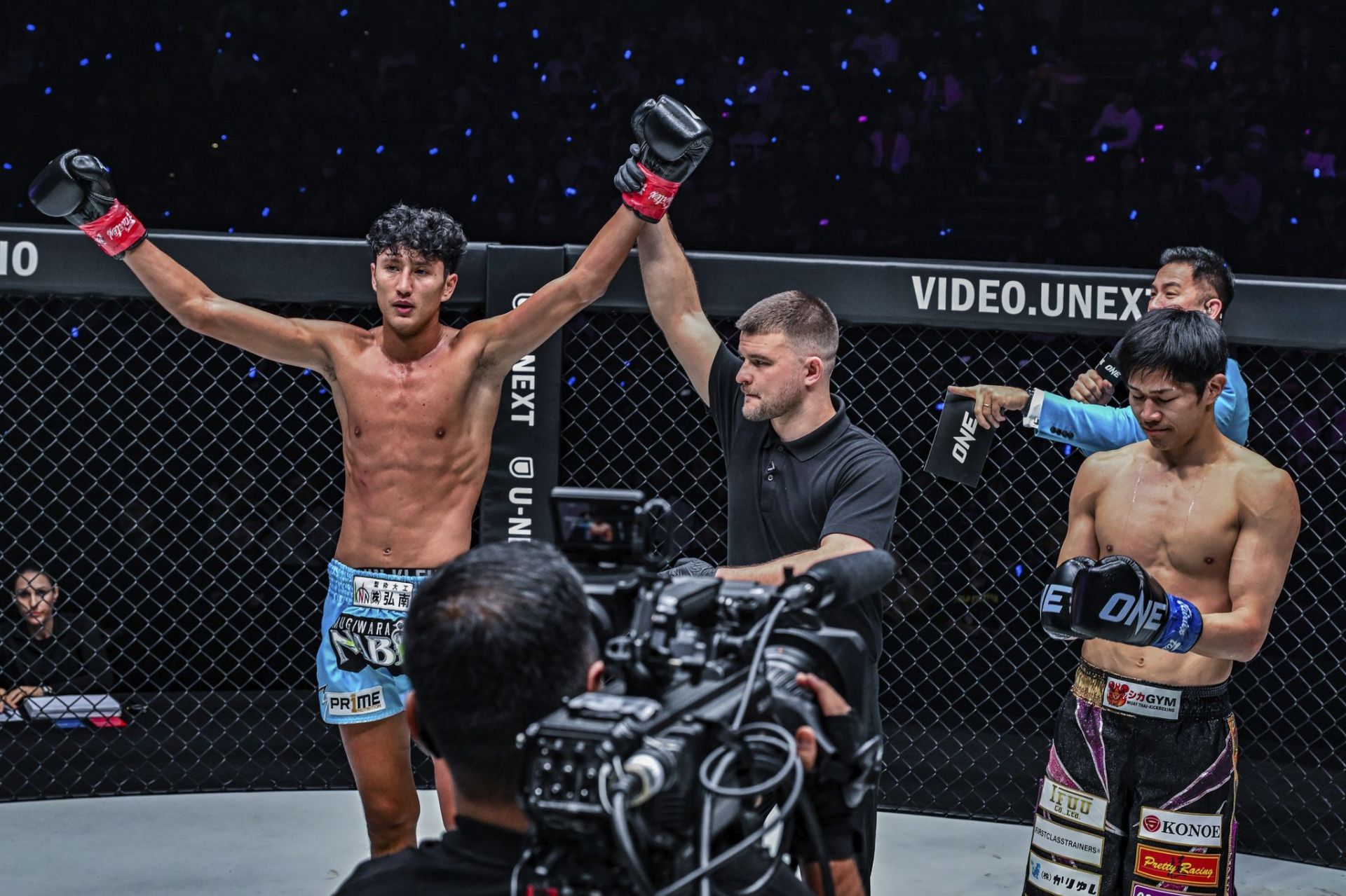 Nabil Anane (L) beats Hiromi Wajima (R) | Photo by ONE Championship