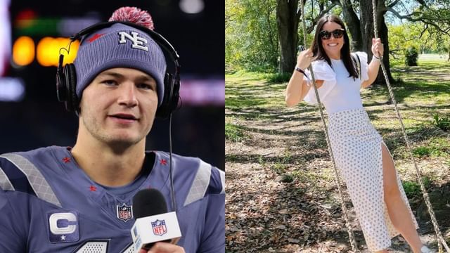 Drake Maye debuts new lover name for wife after sharing romantic sideline  moment during TNF win over Jets