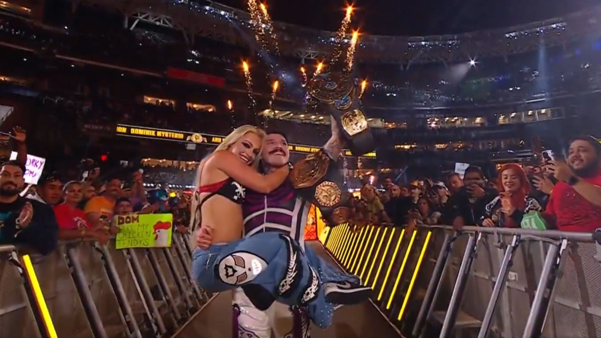 Dominik Mysterio and Liv Morgan at Survivor Series [Image Credits: WWE