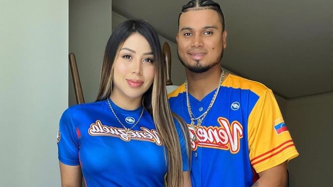 “Beautiful my queen” - Luis Arraez gushes over wife Gladys as couple coordinate chic red looks for romantic dinner date