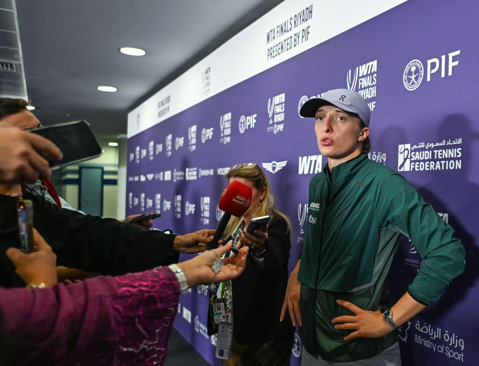 Swiatek at the WTA Finals 2025 - Day Five - Source: Getty