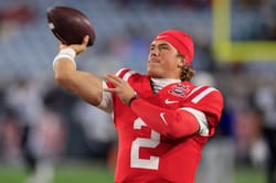 "F**k State": Giants' Jaxson Dart drops blunt message after Ole Miss "smoke" Mississippi State Bulldogs in Egg Bowl showdown