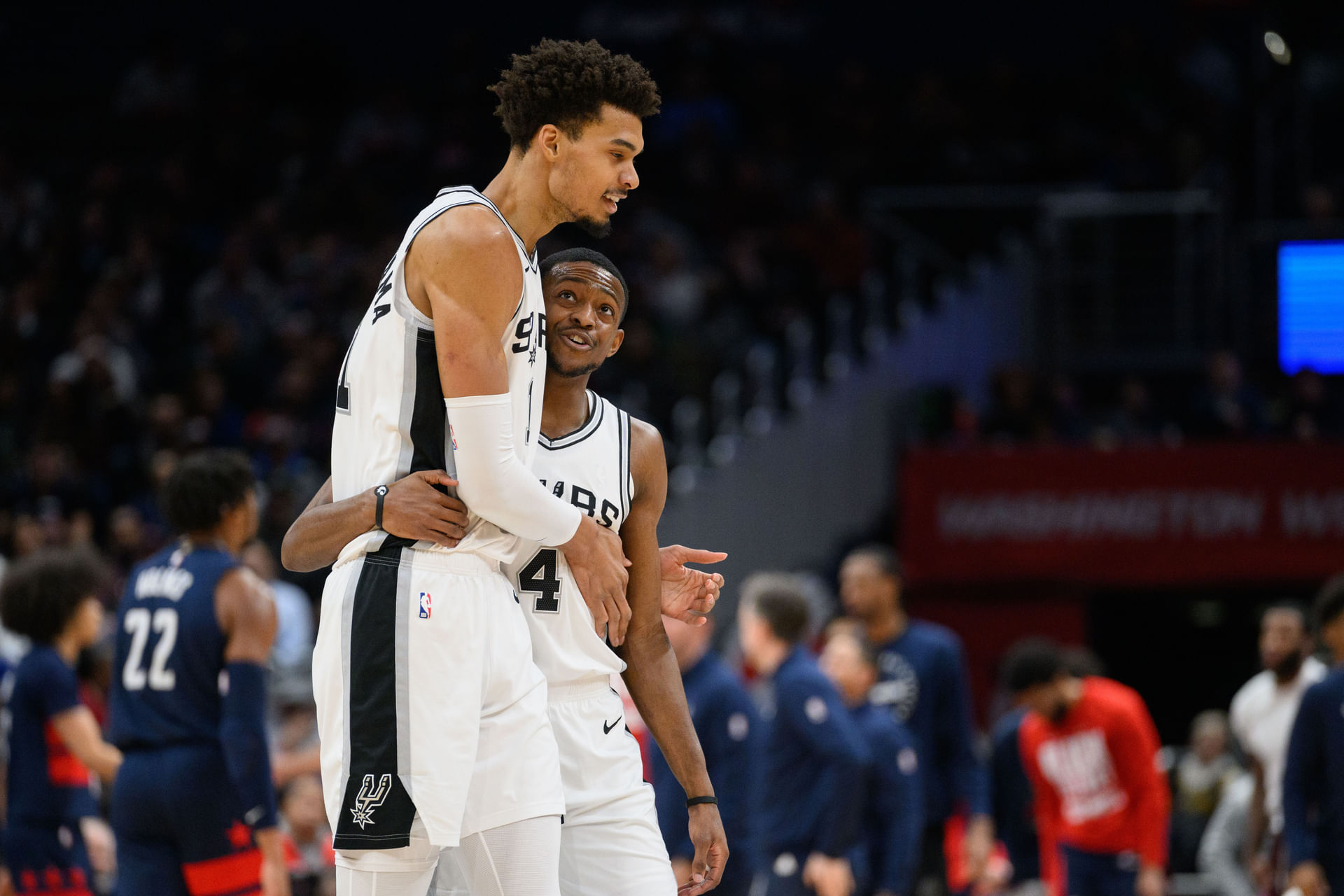 Victor Wembanyama and De&#039;Aaron Fox of the San Antonio Spurs. (Photo: IMAGN)