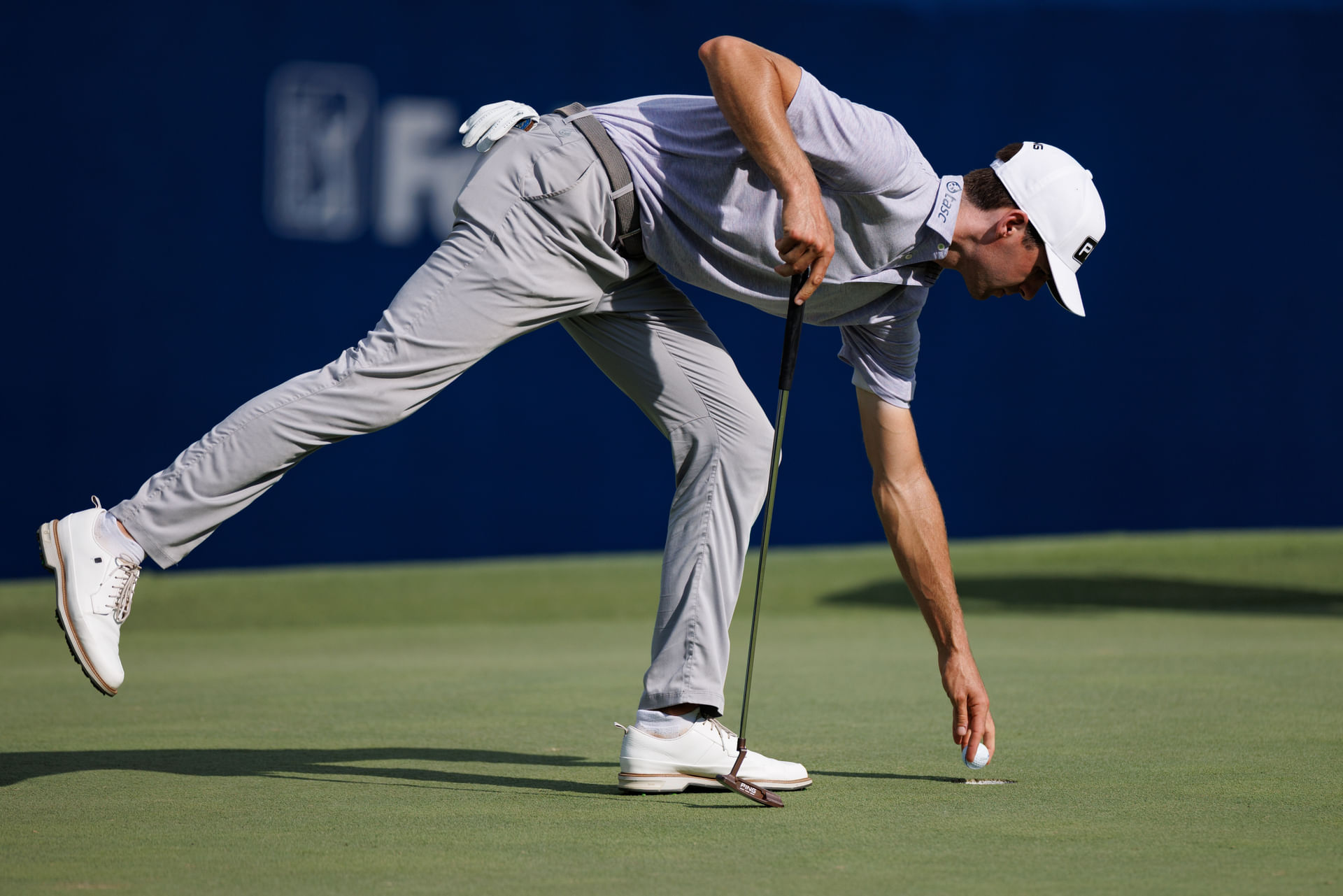 Alex Smalley at the Wyndham Championship - First Round - Source: Imagn