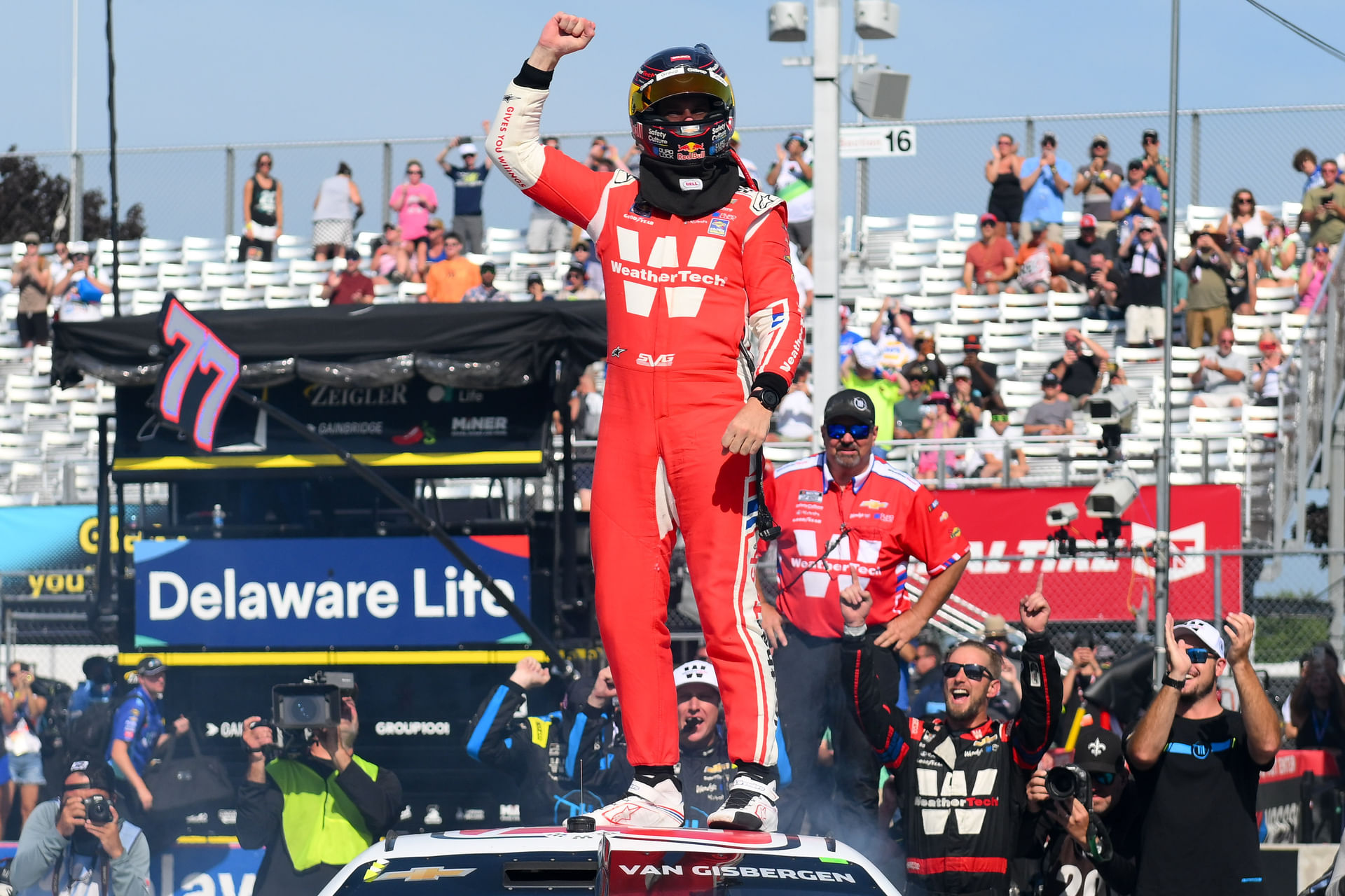Shane van Gisbergen after the Go Bowling at The Glen at Watkins Glen. Source: Imagn
