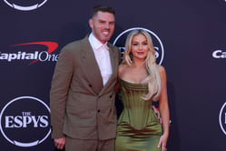 Freddie Freeman’s wife Chelsea takes playful dig at busy baseball season after glamorous night out in offseason break