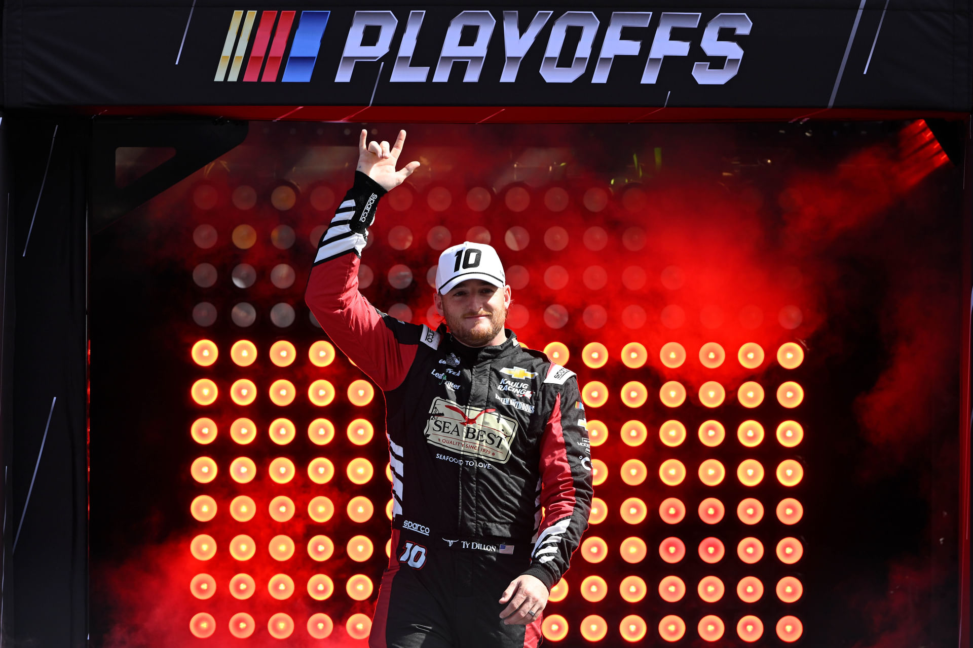 Kaulig Racing&#039;s No. 10 driver Ty Dillon getting introduced before the start of the Mobil 1 301 at New Hampshire Motor Speedway - Source: Imagn