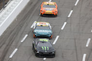 NASCAR Cup Series drivers Ty Gibbs (54), Christopher Bell (20), and Denny Hamlin (11) during the Xfinity 500 at Martinsville Speedway - Source: Imagn