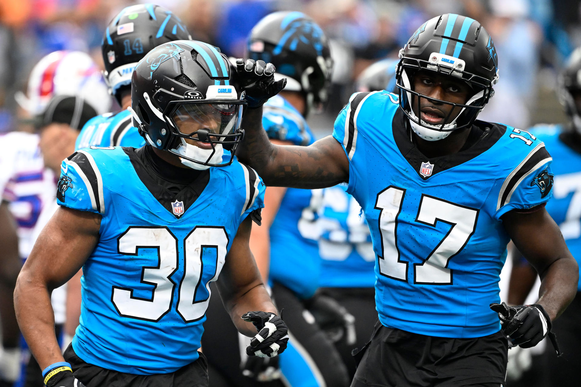 Xavier Legette at NFL: Buffalo Bills at Carolina Panthers - Source: Imagn