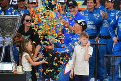 Kyle Larson’s wife Katelyn pinpoints daughter’s hilarious “bubblegum” disaster in NASCAR championship celebration