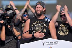 "An asterisk for his postseason record" - Podcaster takes fiery shot at Dodgers ace over snarky dig after 2025 World Series vs. Blue Jays