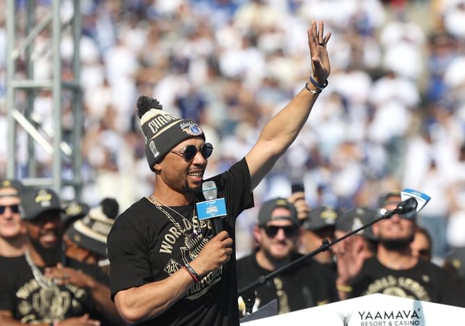 Inside 4x World Series champ Mookie Betts' luxurious $8,500,000 LA mansion ft. outdoor batting cage, backyard firepit & more