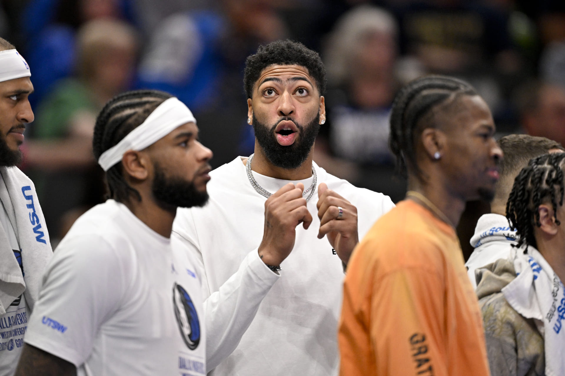 Anthony Davis comments on Nico Harrison's departure as GM. (Photo: IMAGN)