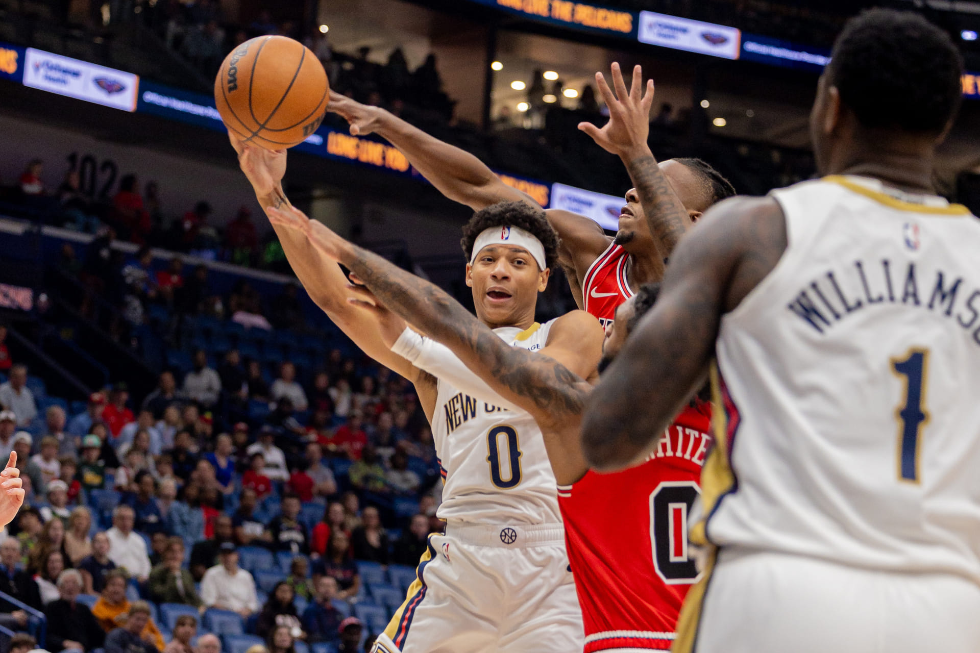 Pelicans&#039; #10 Jeremiah Fears in action against Bulls (Image Source: IMAGN)