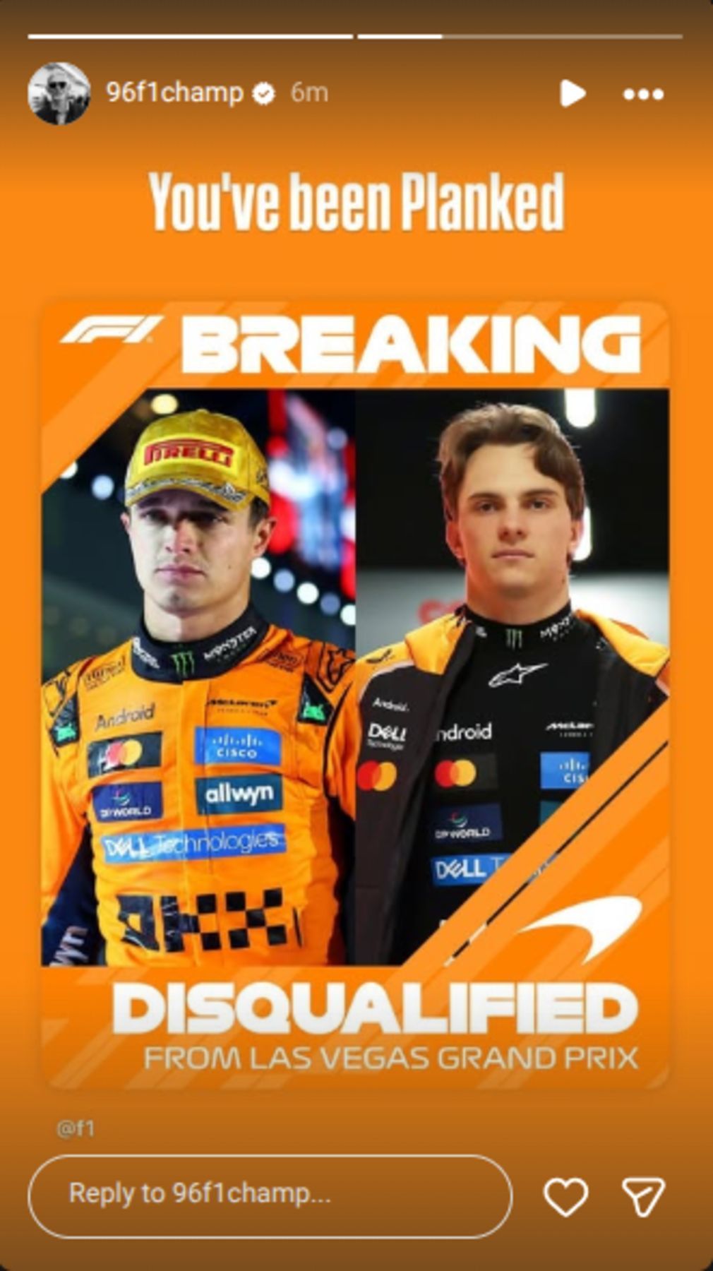 Damon Hill&#039;s reaction on McLaren drivers DSQ