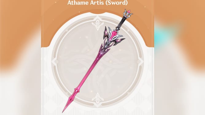 Genshin Impact Athame Artis stats, effects, and materials
