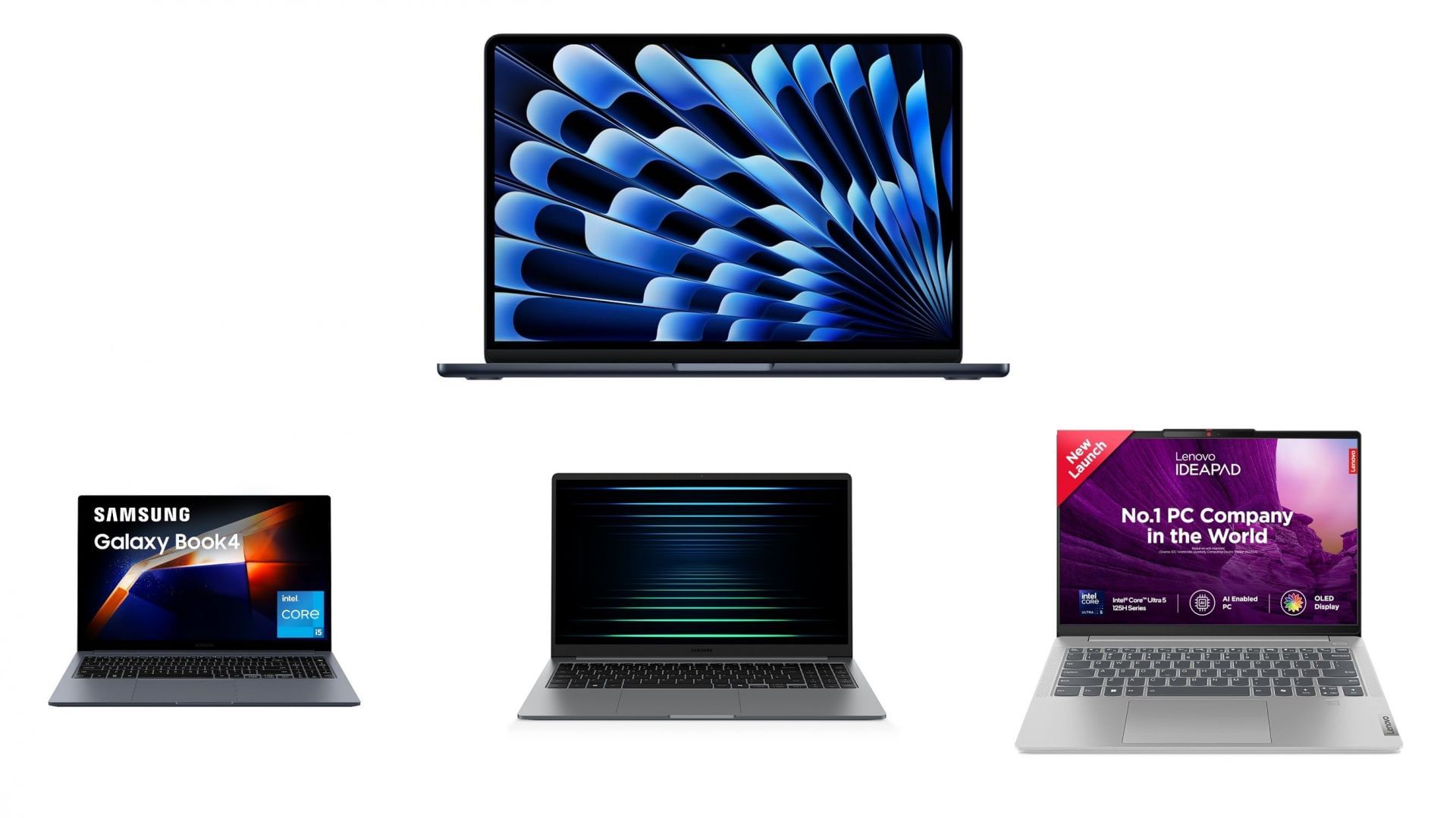 Picture of a collection of thin and light laptops