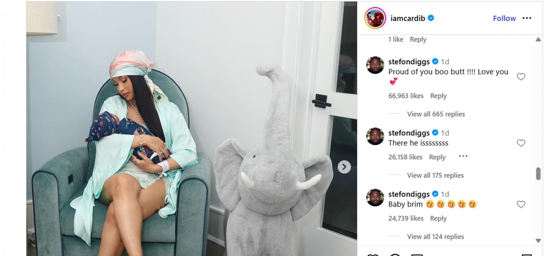 Stefon Diggs debuts new lover name for gf Cardi B in heartfelt message @iamcardib