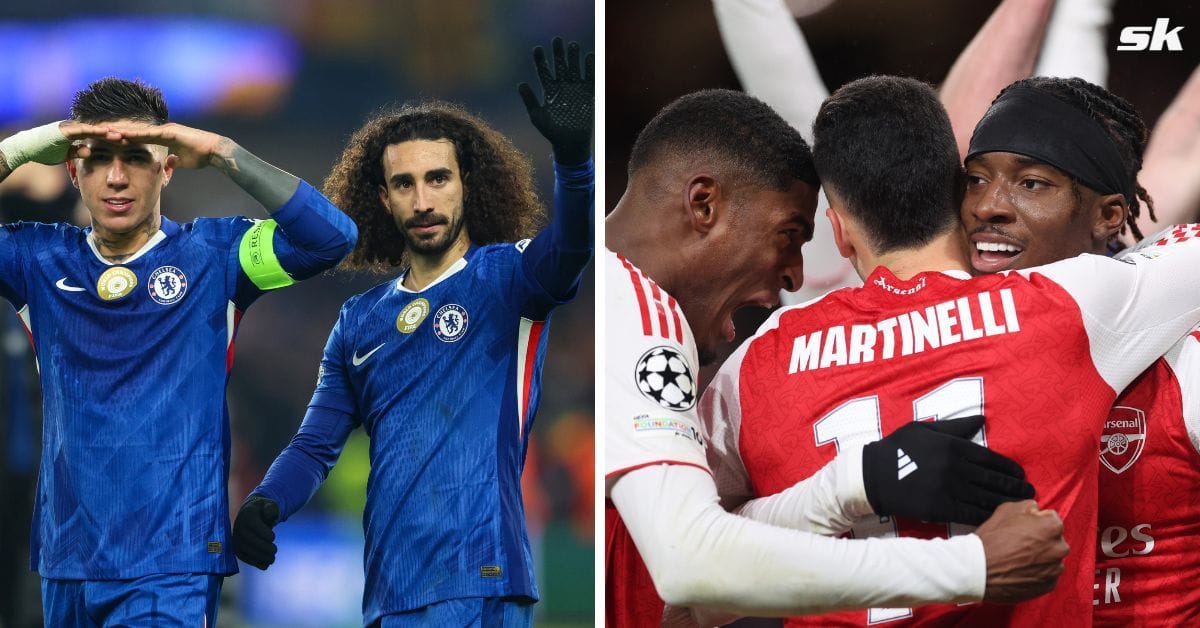 Chelsea (left) and Arsenal - both pics GETTY