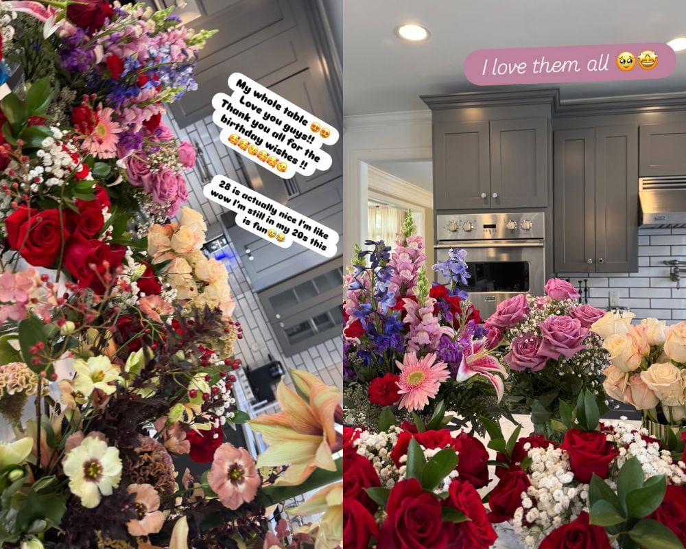 Jordan Poyer&#039;s wife Rachel Bush celebrated her 28th birthday and shared a message on her IG story for all the flowers she got on her birthday [IG/@rachelbush]