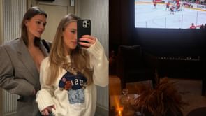 Connor McDavid and Leon Draisaitl's wives watch Oilers-Panthers SCF rematch while enjoying a 'hot toddie night'
