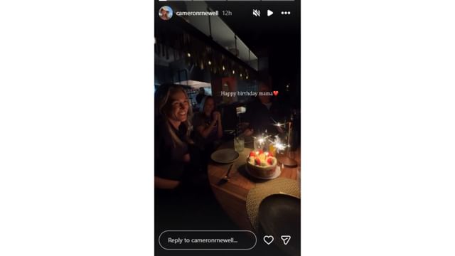 Brock Bowers girlfriend Cameron Rose Newell celebrated her mom's big day. (Credit: @cameronrnewell)