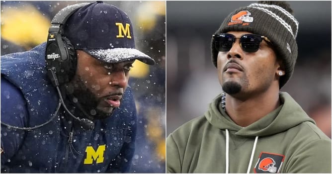 "Performative clown show led by a performative clown Sherrone Moore": Deshaun Watson's coach takes mean shot on Wolverines protecting "M" from OSU