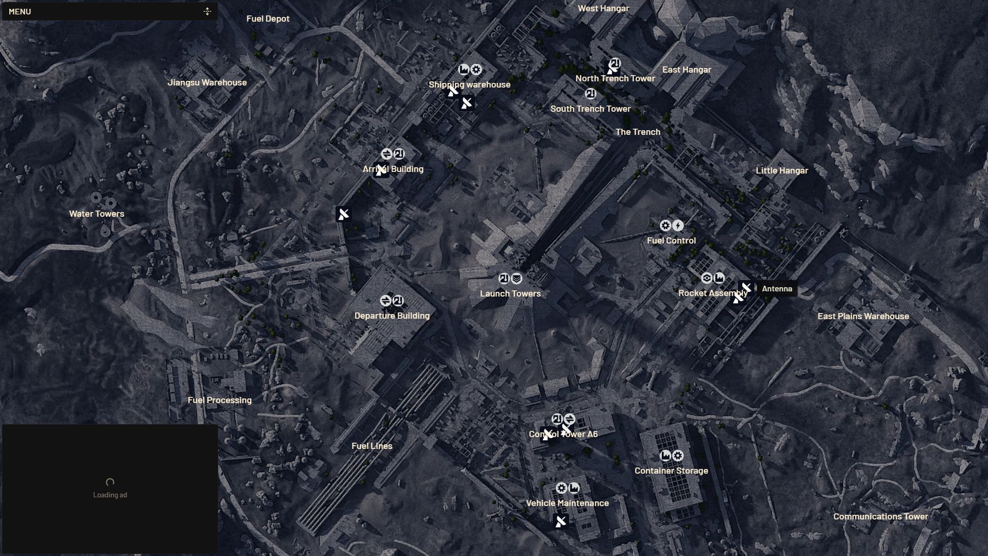 Location of the Hidden Bunker in ARC Raiders (Image via arcraidersmaps.app)