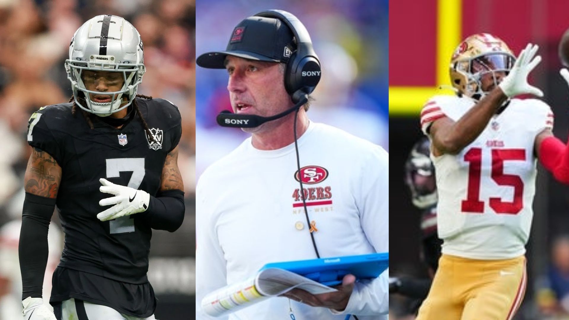 Kyle Shanahan,Tre&rsquo;von Moehrig and Jauan Jennings (Source: Getty / Imagn / Imagn)