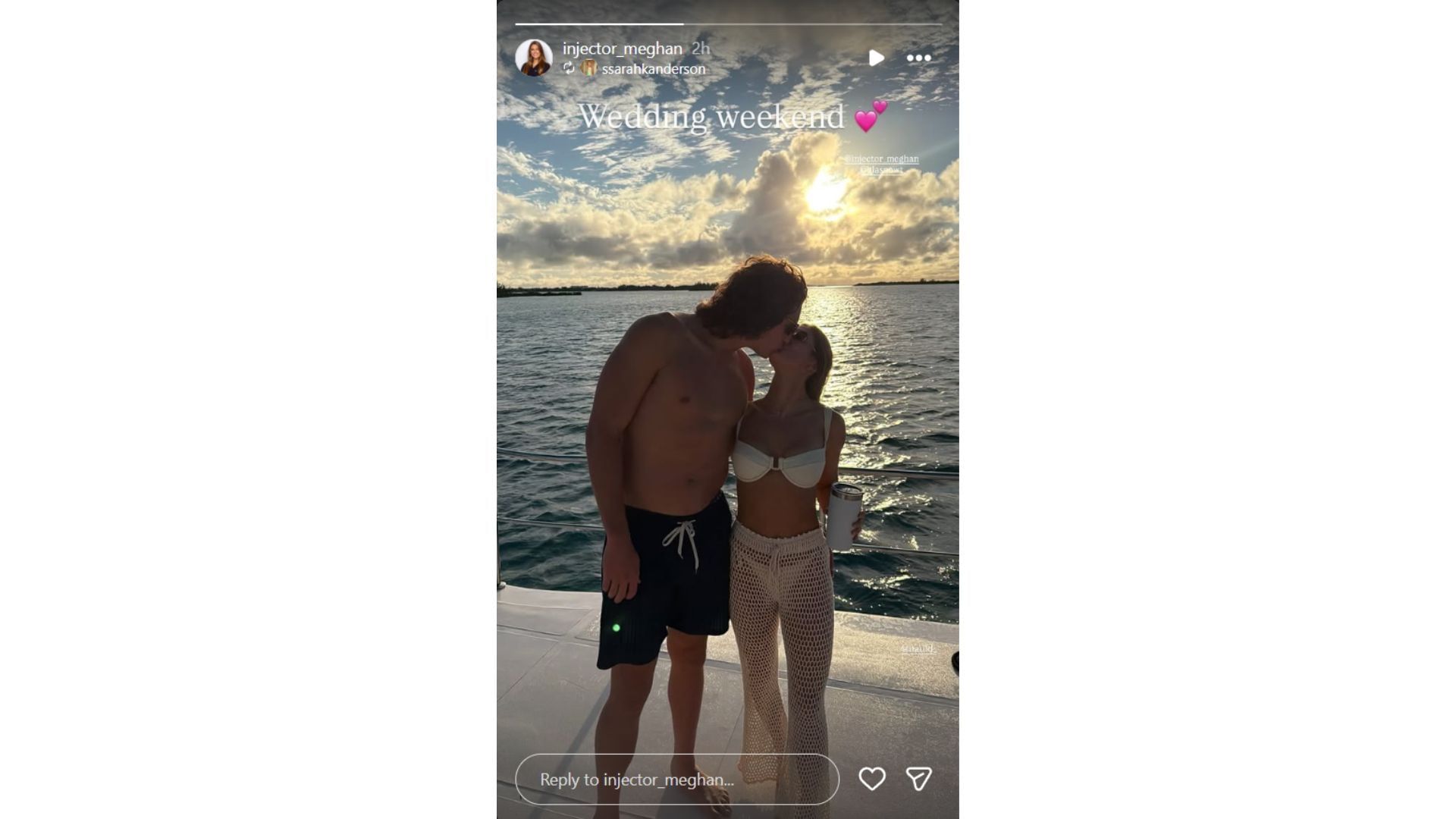 Tyler Glasnow&#039;s fianc&eacute;e Meghan Murphy&#039;s Instagram story (Source: injector_meghan)