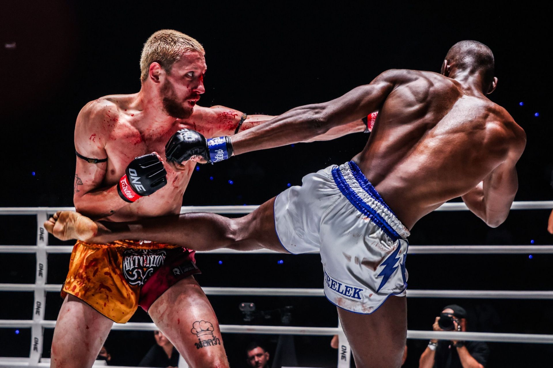 Luke Lessei (left) wants to run it back against Bampara Kouyate (right). [Image: ONE Championship]