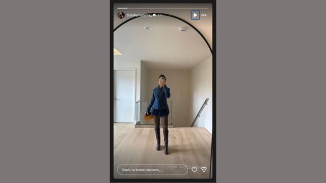 Amon Ra St Brown's gf Brooklyn's IG STORY (image credit: instagram/brooklynadams)