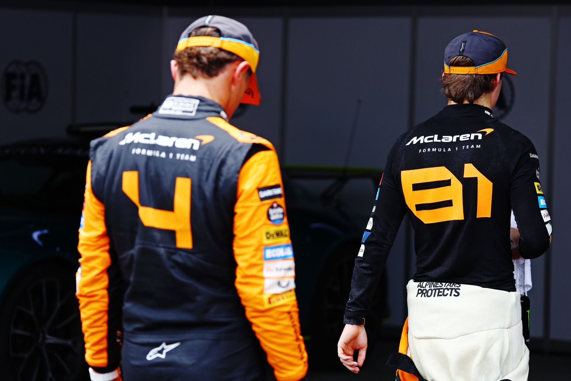 Lando Norris a Oscar Piastri z McLarenu před Velkou cenou Brazílie 2024 F1. Zdroj: Getty