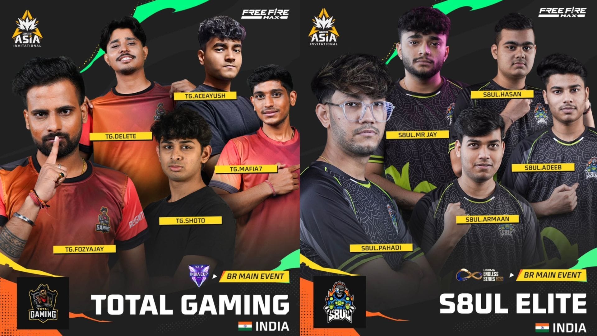 Total Gaming Esports and S8UL receive a spot in FFMAI 2025 Main Event (Image via Instagram/Free Fire India Esports)
